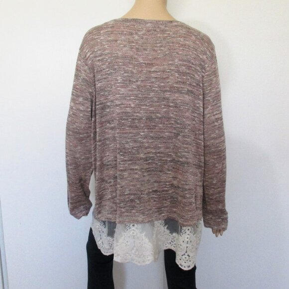 MAURICES Blouse Size 2 Long Sleeve Knit Tunic - Picture 4 of 8